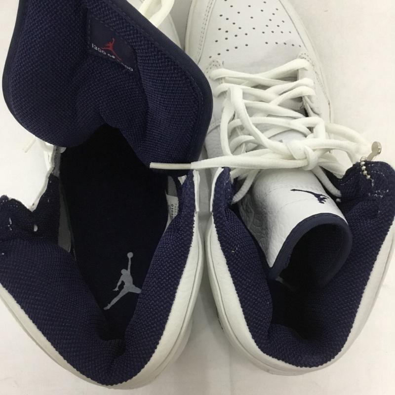 ナイキ NIKE スニーカー スニーカー 136060 111 AIR JORDAN 1 2001ADDITION 26cm 箱有 26.0cm ロゴ、文字 白 / ホワイト / X 紺 / ネイビー /  メンズ USED 古着 中古 10131692