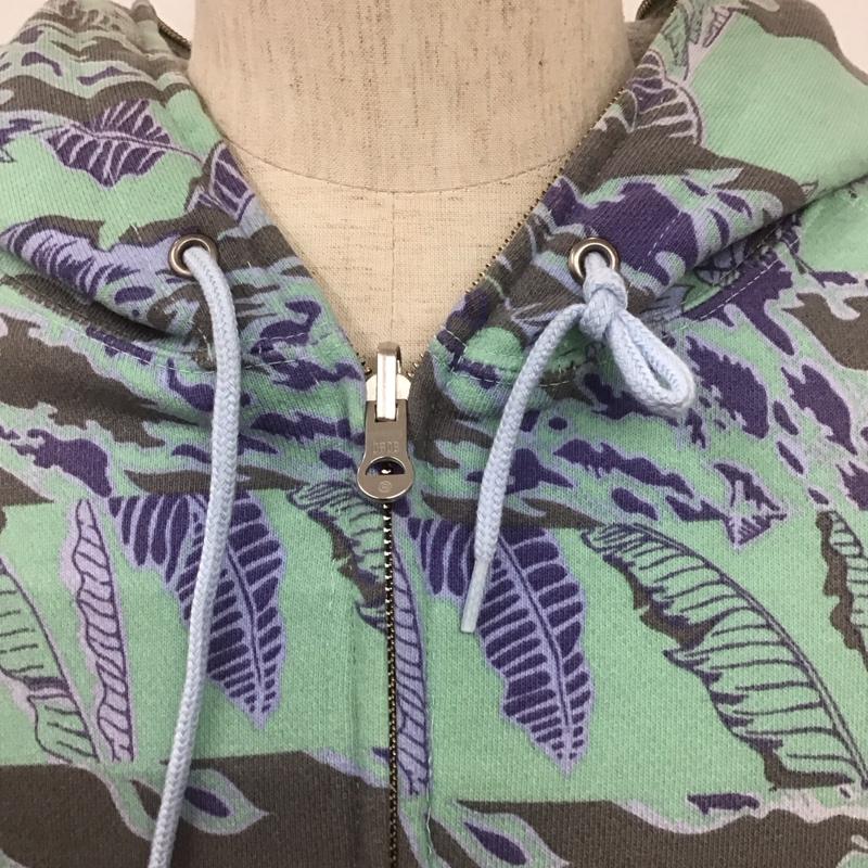 アベイシングエイプ A BATHING APE パーカー 長袖 1910-115-013 リバーシブル フルジップ リーフ XXL 総柄 マルチカラー / マルチカラー /  メンズ USED 古着 中古 10107428