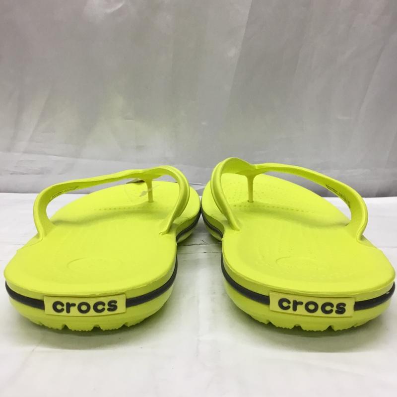 クロックス crocs サンダル サンダル 11033-7H1 Crocband Flip 24cm ビーチサンダル 24.0cm ワンポイント 黄 / イエロー /  レディース USED 古着 中古 10110658