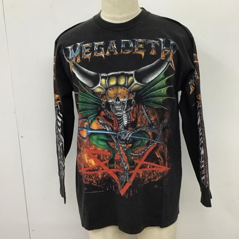 古着 USED Tシャツ 長袖 MEGADETH バンドT ロンT L プリント 黒 / ブラック /  メンズ USED 古着 中古 10114739