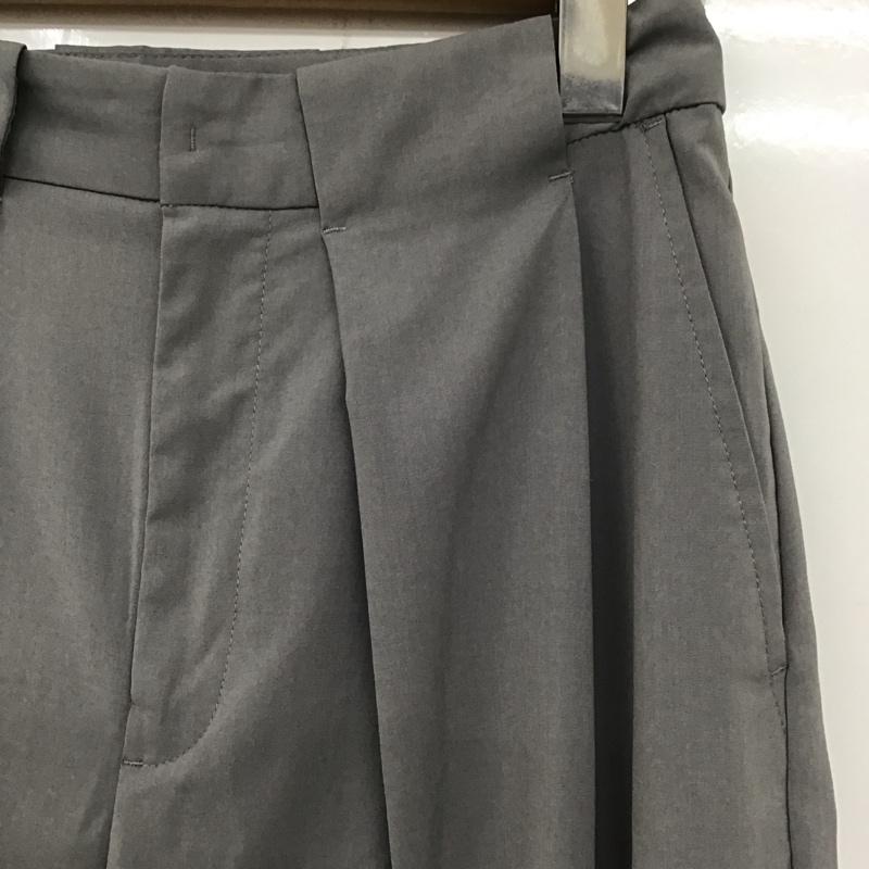 ジーナシス JEANASIS パンツ スラックス js050976cf ダブルタックワイドパンツ ワイドパンツ スラックス ストレッチ M 無地 灰 / グレー /  レディース USED 古着 中古 10132932