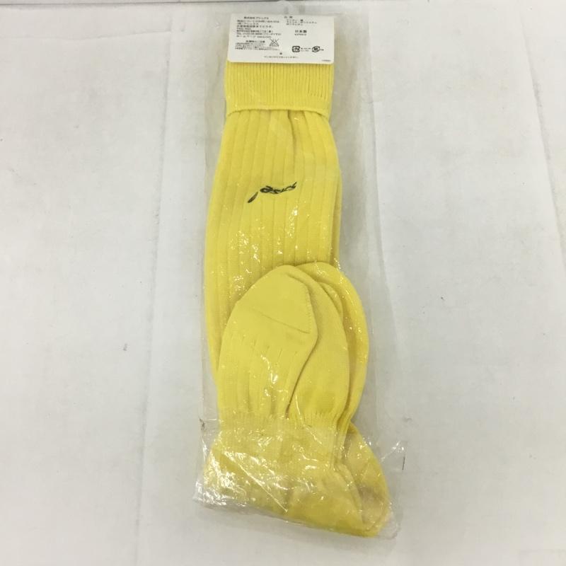 アシックス ASICS ファッション小物 ファッション小物 XSS028 ストッキング ジュニア サッカー 24cm ロゴ、文字 黄 / イエロー /  ボーイズ USED 古着 中古 10132155