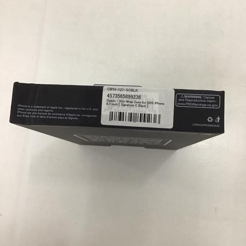 コーチ COACH ファッション小物 ファッション小物 CIPH-121-SCBLK iPhone 14 Plus iPhoneケース Coach Slim Wrap ロゴ、文字 黒 / ブラック /  レディース USED 古着 中古 10123027