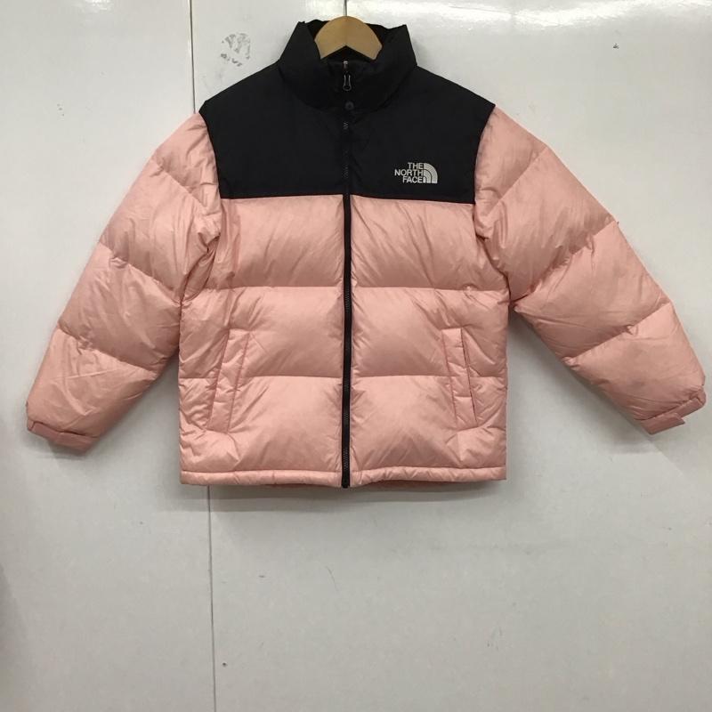 ザノースフェイス THE NORTH FACE ジャケット、上着 ダウンジャケット nj1dp53u 1996ECONUPTSEDOWNJACKET ジップアップジャケット アウター 160cm ロゴ、文字 黒 / ブラック / X 桃 / ピンク /  ボーイズ USED 古着 中古 10125123