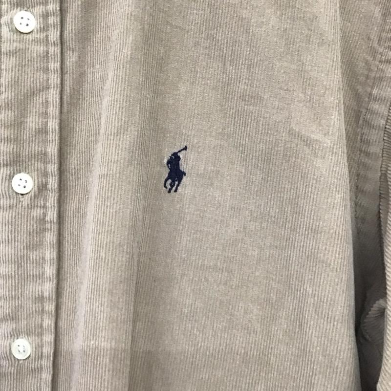 ラルフローレン RALPHLAUREN シャツ、ブラウス 長袖 長袖シャツ 無地シャツ カラーシャツ ボタンダウンシャツ M ロゴ、文字 ベージュ / ベージュ /  メンズ USED 古着 中古 10148775