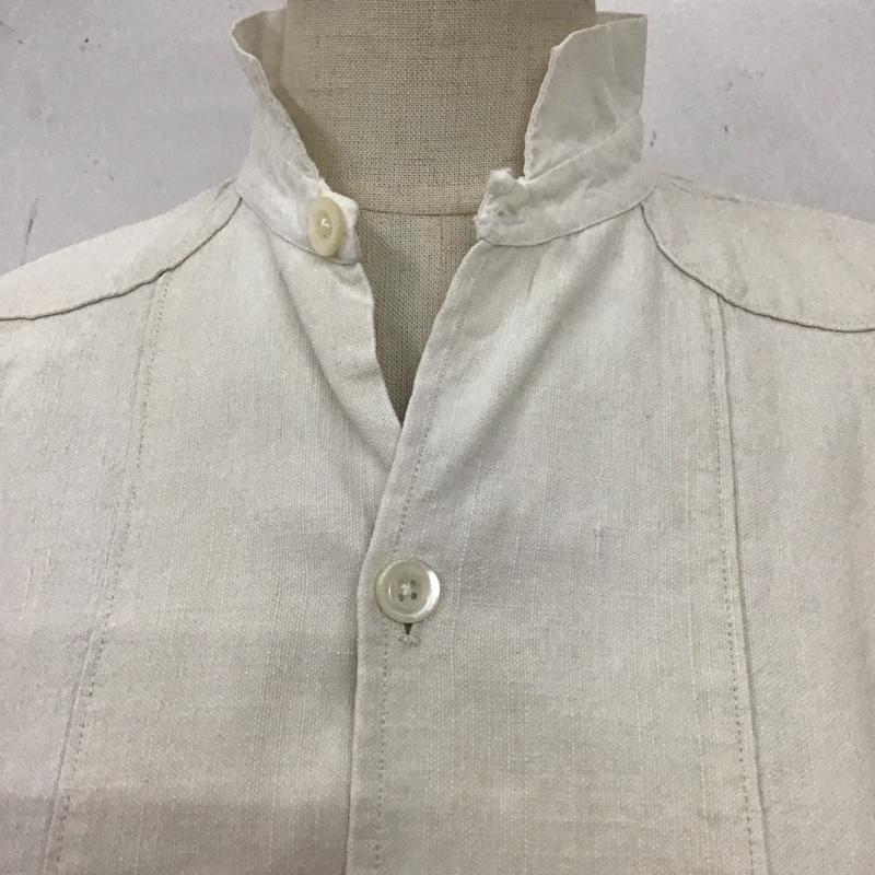 古着 USED ワンピース ロングスカート 長袖シャツワンピース スタンドカラーシャツワンピース ロングワンピース 古着 無地 オフホワイト / オフホワイト /  レディース USED 古着 中古 10113845