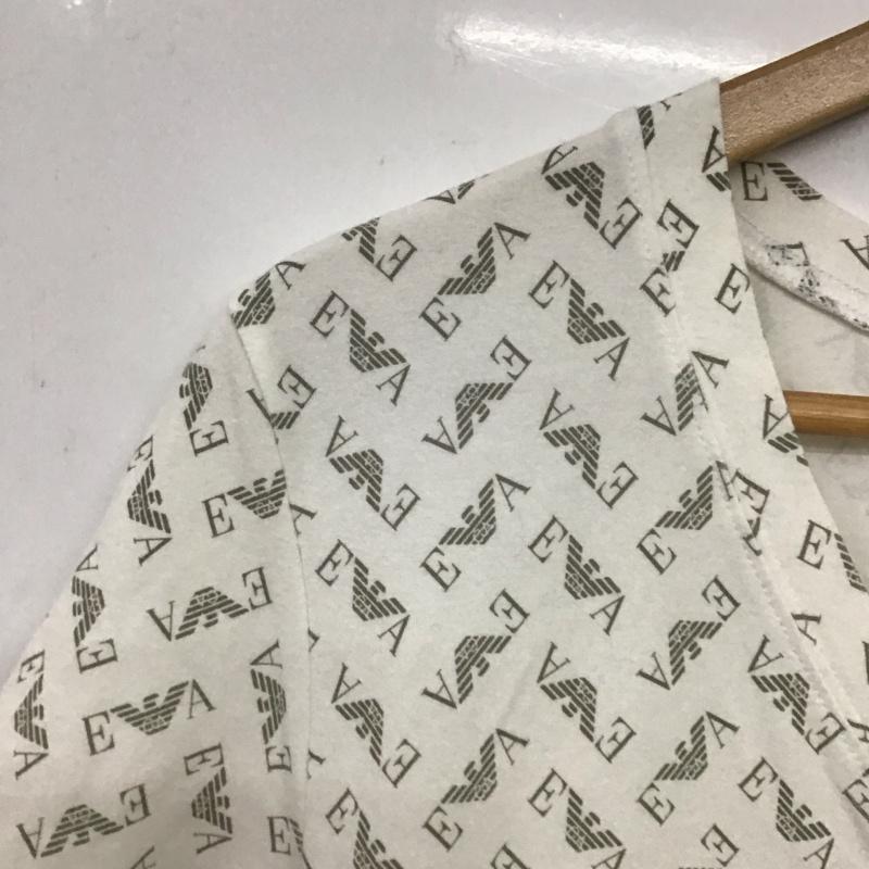 エンポリオアルマーニ EMPORIO ARMANI Tシャツ 半袖 Vネック XL プリント X ロゴ、文字 白 / ホワイト /  レディース USED 古着 中古 10134603