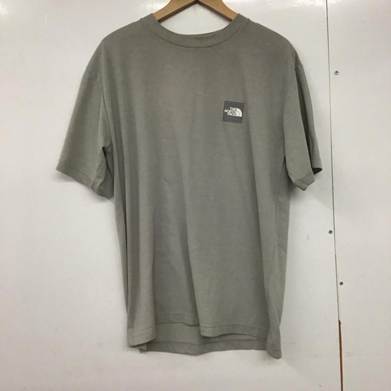 ザノースフェイス THE NORTH FACE Tシャツ 半袖 nt32706 ロゴTシャツ プリントTシャツ L ロゴ、文字 灰 / グレー /  メンズ USED 古着 中古 10141023