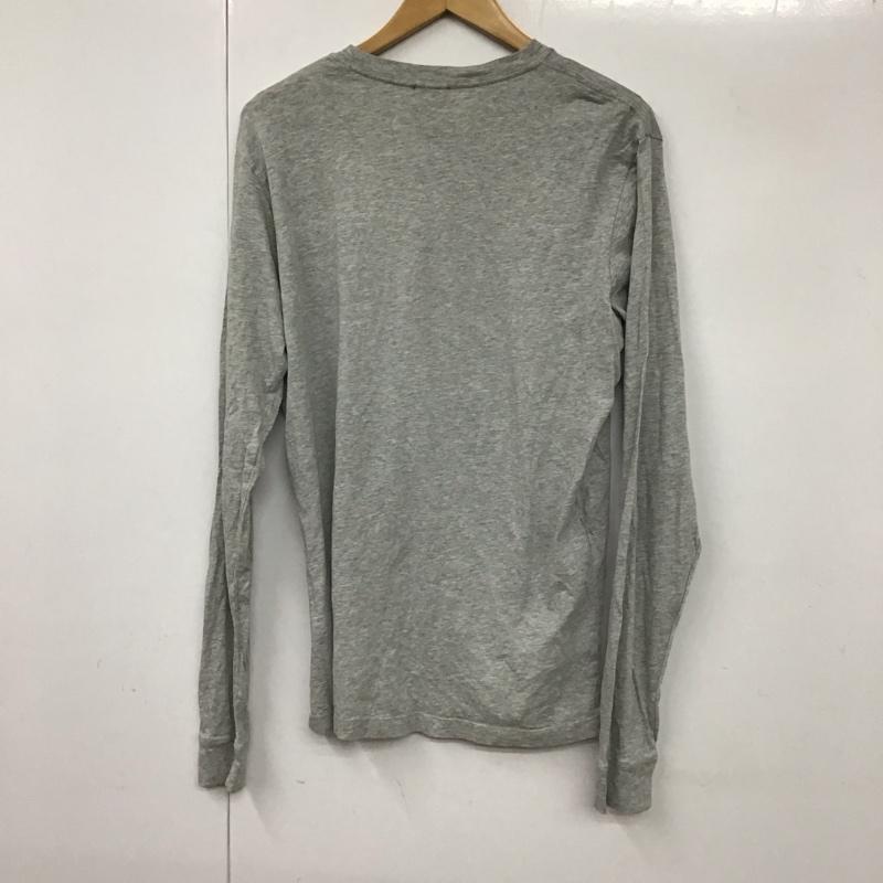 ディーゼル DIESEL カットソー 長袖 長袖カットソー プリントカットソー クルーネック XL ロゴ、文字 灰 / グレー /  メンズ USED 古着 中古 10130286