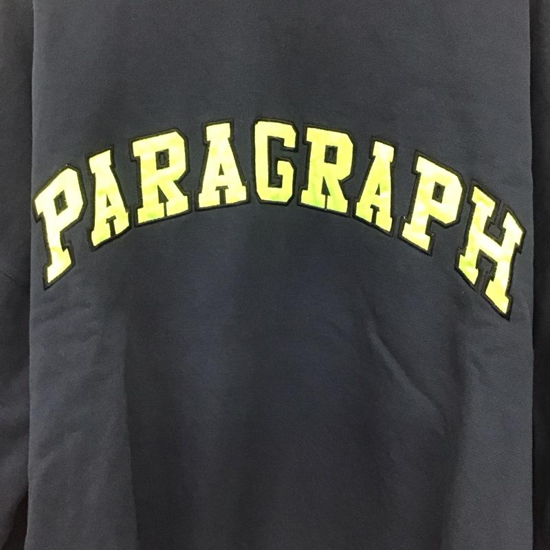 パラグラフ Paragraph トレーナー 長袖 長袖トレーナー スウェット クルーネック プルオーバー ロゴ、文字 紺 / ネイビー /  メンズ USED 古着 中古 10141366