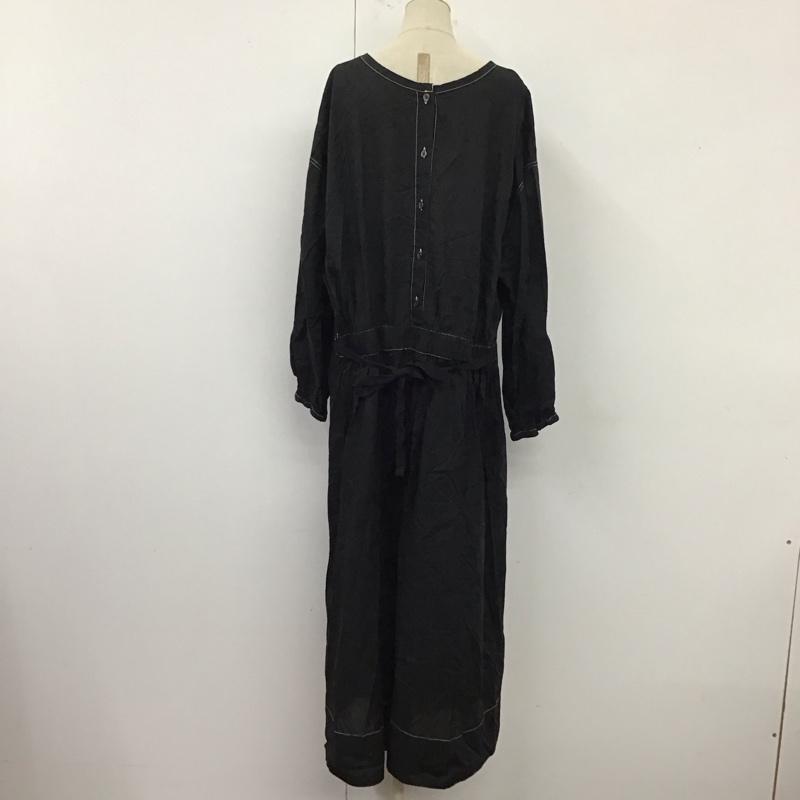 ニコアンド niko and... ワンピース ロングスカート M 無地 黒 / ブラック /  レディース USED 古着 中古 10121273
