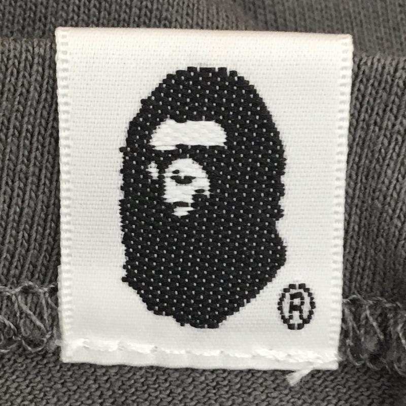 アベイシングエイプ A BATHING APE Tシャツ 半袖 XXL ロゴ、文字 チャコールグレー / チャコールグレー /  メンズ USED 古着 中古 10139623
