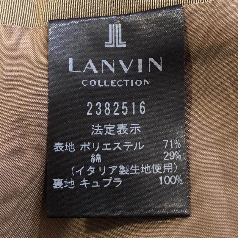 ランバン コレクション LANVIN collection スカート ひざ丈スカート タフタスカート 40 無地 X  茶 / ブラウン / X カーキ / カーキ /  レディース USED 古着 中古 10031204