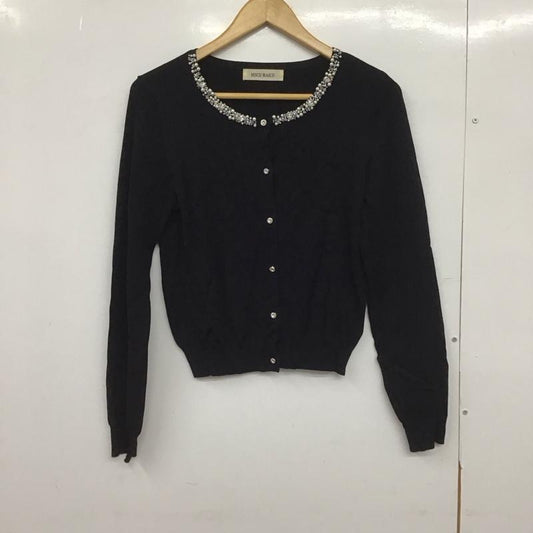 ミッシュマッシュ MISCH MASCH カーディガン 長袖 ビジュー M 黒 / ブラック /  レディース USED 古着 中古 10148605