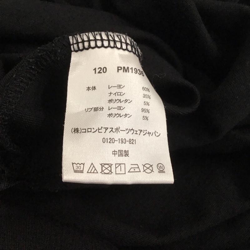 コロンビア Columbia Tシャツ 半袖 120 pm1936 半袖カットソー クルーネック サイドジップ XL 無地 黒 / ブラック /  メンズ USED 古着 中古 10138885