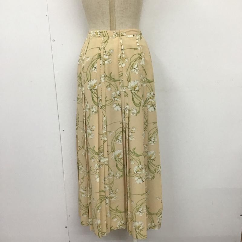 インゲボルグ INGEBORG スカート ロングスカート P0207FS08 プリーツスカート S 花柄 ベージュ / ベージュ /  レディース USED 古着 中古 10108601