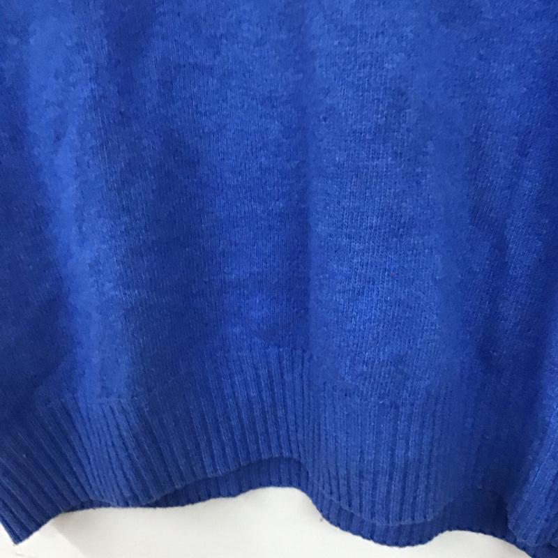 ザラメン ZARA MAN ニット、セーター 長袖 長袖ニットカットソー クルーネック セーター L 無地 青 / ブルー /  メンズ USED 古着 中古 10143175