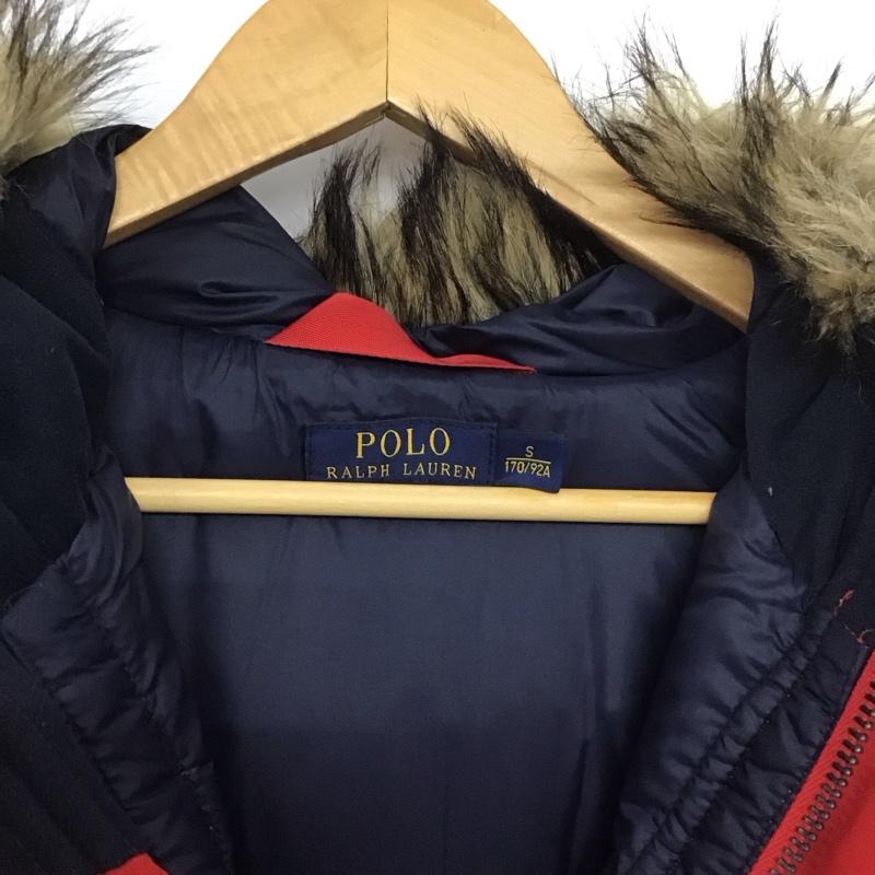 ポロラルフローレン POLO RALPH LAUREN ジャケット、上着 ジャケット、ブレザー ダウンジャケット アウター ジップアップジャケット S ロゴ、文字 赤 / レッド /  メンズ USED 古着 中古 10138435