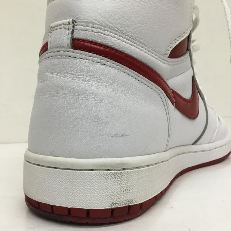 ナイキ NIKE スニーカー スニーカー 555088-103 Air Jordan 1 Retro High Metallic Red エアジョーダン 1 レトロ ハイ メタリック レッド 28.0cm ロゴ、文字 白 / ホワイト / X 赤 / レッド /  メンズ USED 古着 中古 10124075