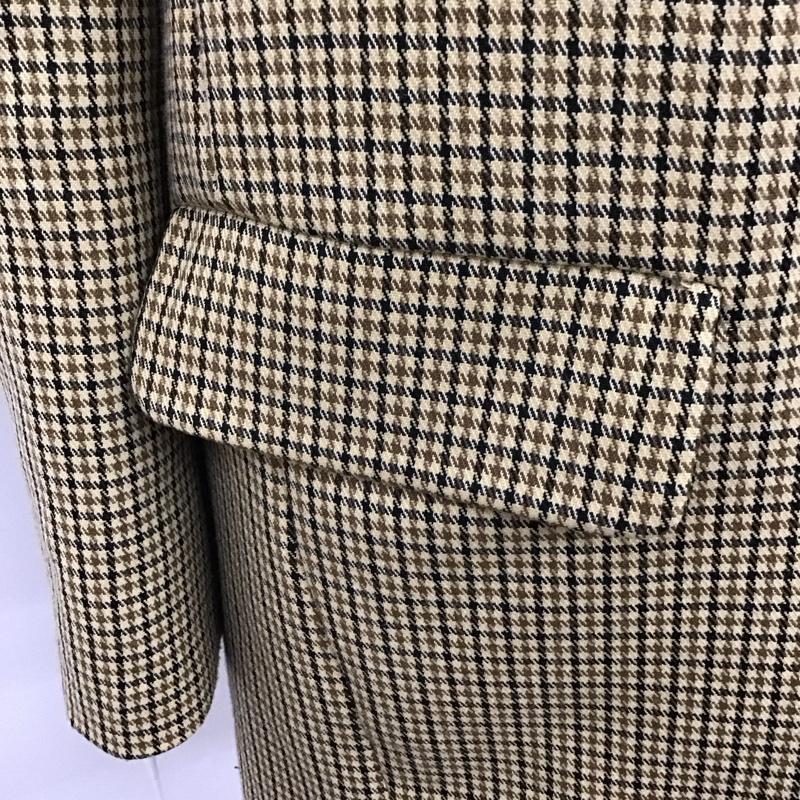 ザラ ZARA ジャケット、上着 ジャケット、ブレザー 4432 004 704 ロング丈 M チェック ベージュ / ベージュ / X 黒 / ブラック / X 茶 / ブラウン /  レディース USED 古着 中古 10120606