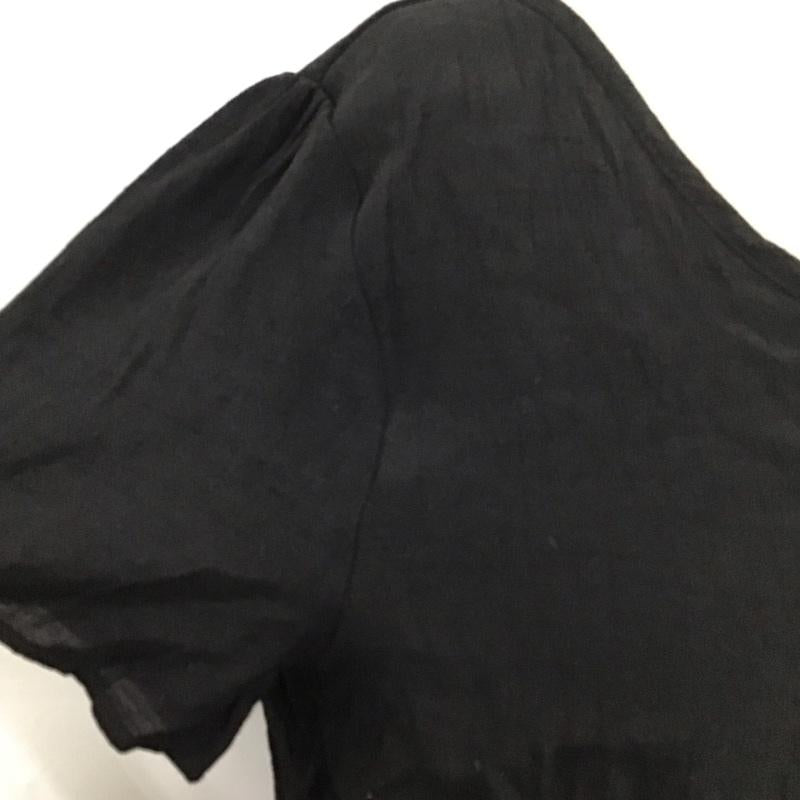 グローブ grove ワンピース ロングスカート 半袖ロングワンピース フレアスカート 切り替えワンピース L 無地 黒 / ブラック /  レディース USED 古着 中古 10116942