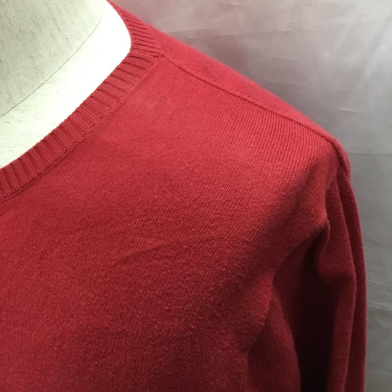 バーバリーブラックレーベル BURBERRY BLACK LABEL ニット、セーター 長袖 2 無地 赤 / レッド /  メンズ USED 古着 中古 10121811