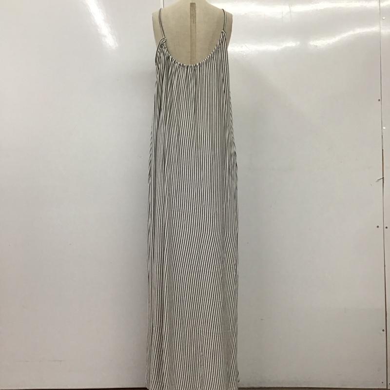 ザラコレクション ZARA COLLECTION ワンピース ロングスカート ノースリーブロングワンピース フレアスカートワンピース ストライプスカート M ストライプ 白 / ホワイト / X 黒 / ブラック /  レディース USED 古着 中古 10113708