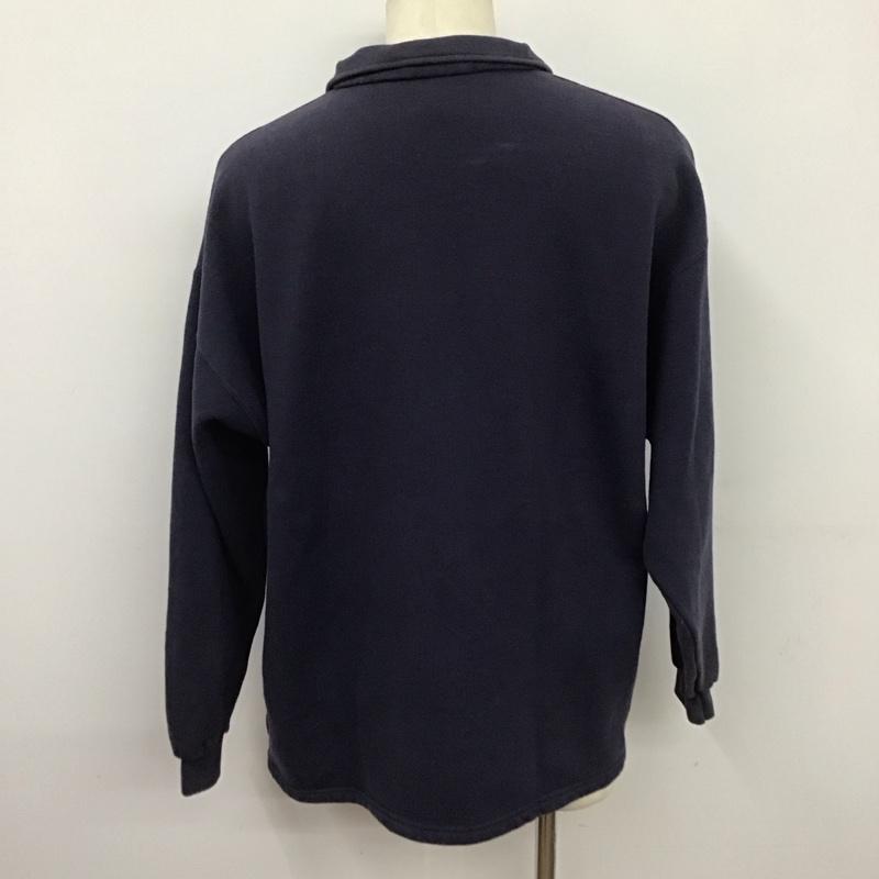 リー Lee トレーナー 長袖 長袖トレーナー スウェット カラーネック リブスウェットカットソー 古着 XL ロゴ、文字 紺 / ネイビー /  メンズ USED 古着 中古 10124175