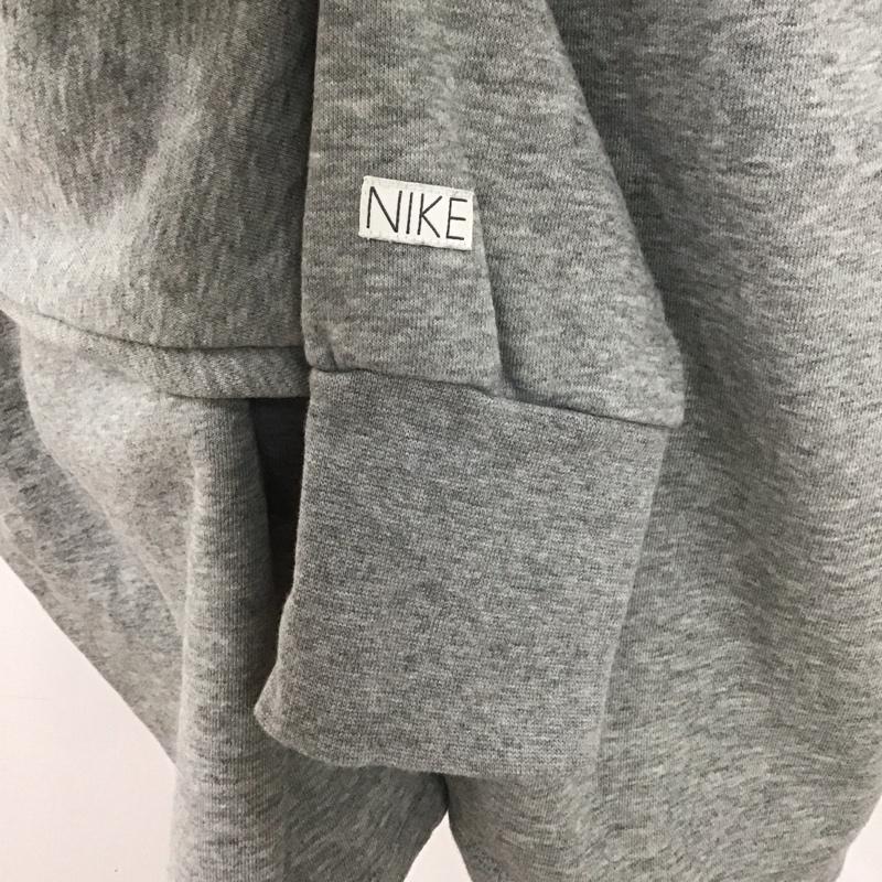 ナイキ NIKE ジャケット、上着 ジャンパー、ブルゾン L ロゴ、文字 X 刺繍 灰 / グレー /  レディース USED 古着 中古 10128226