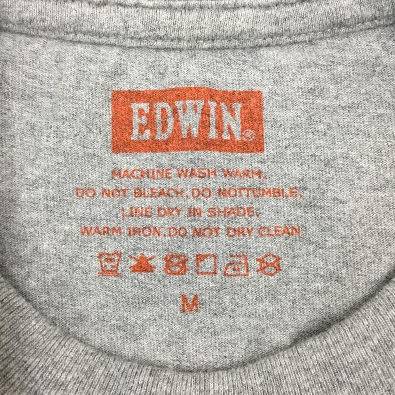 エドウィン EDWIN Tシャツ 半袖 ET8036 クルーネック バックプリント M ロゴ、文字 灰 / グレー /  メンズ USED 古着 中古 10115519