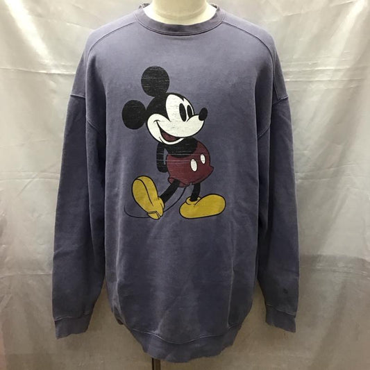 ディズニー Disney トレーナー 長袖 長袖トレーナー スウェット クルーネック リブスウェットカットソー 古着 プリント マルチカラー / マルチカラー /  メンズ USED 古着 中古 10114391