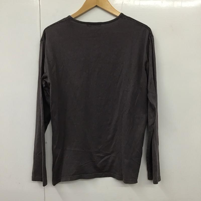 バーバリーブラックレーベル BURBERRY BLACK LABEL カットソー 長袖 長袖カットソー 無地カットソー Vネック 3 ロゴ、文字 灰 / グレー /  メンズ USED 古着 中古 10130845