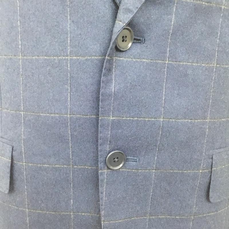 グリーンレーベルリラクシング green label relaxing セットアップ セットアップ セットアップ チェックジャケット スリムスラックスパンツ 2点セット 48 チェック 紺 / ネイビー /  メンズ USED 古着 中古 10114889