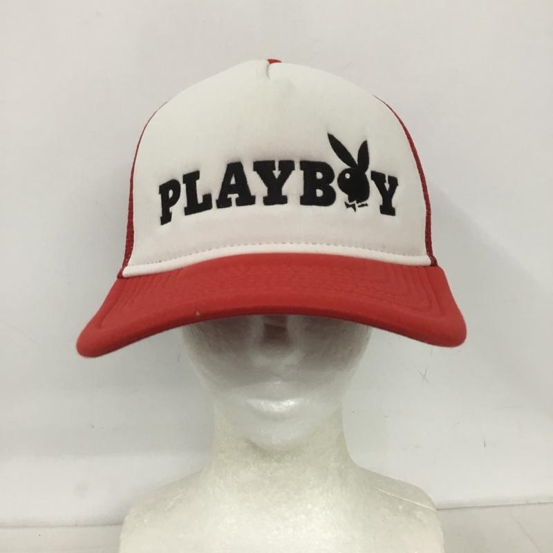 ニューエラ NEW ERA 帽子 キャップ PLAY BOY メッシュキャップ ロゴ、文字 赤 / レッド /  メンズ USED 古着 中古 10133926