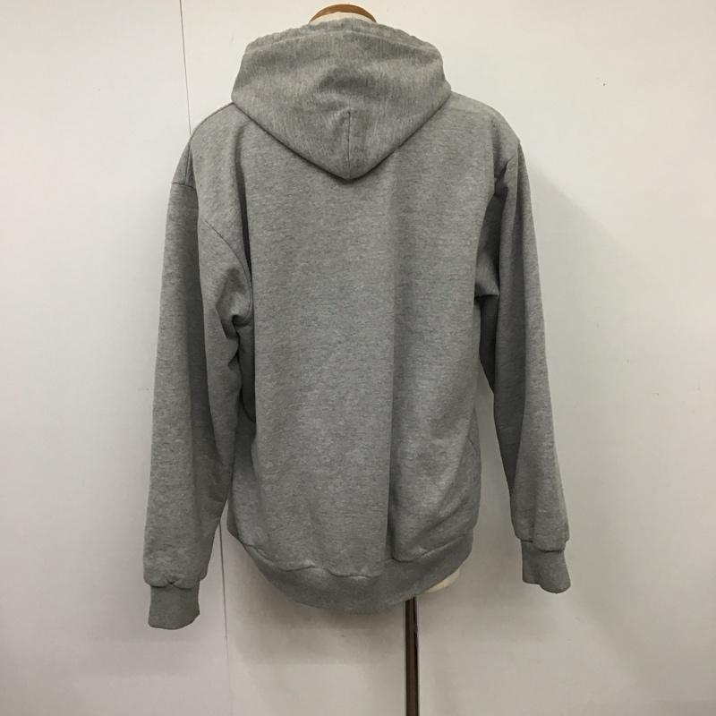カーハート Carhartt パーカー 長袖 ジップアップパーカー 長袖パーカー フード付きパーカー ロゴ、文字 灰 / グレー /  メンズ USED 古着 中古 10115614