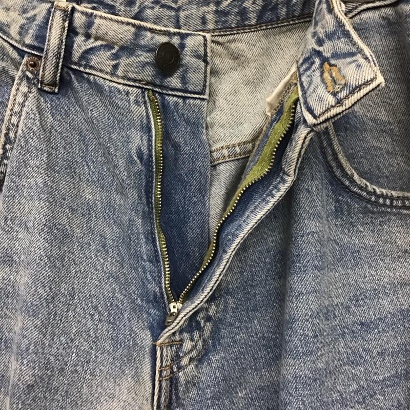 ザラ ZARA パンツ デニム、ジーンズ デニムパンツ ワイドパンツ カジュアルパンツ 38 無地 水色 / ライトブルー /  メンズ USED 古着 中古 10148577
