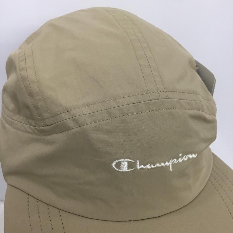 チャンピオン Champion 帽子 キャップ 181-0630 ファイスネックカバーキャップ ネックゲイター付き 2WAY タグ付き ロゴ、文字 ベージュ / ベージュ /  レディース USED 古着 中古 10142804