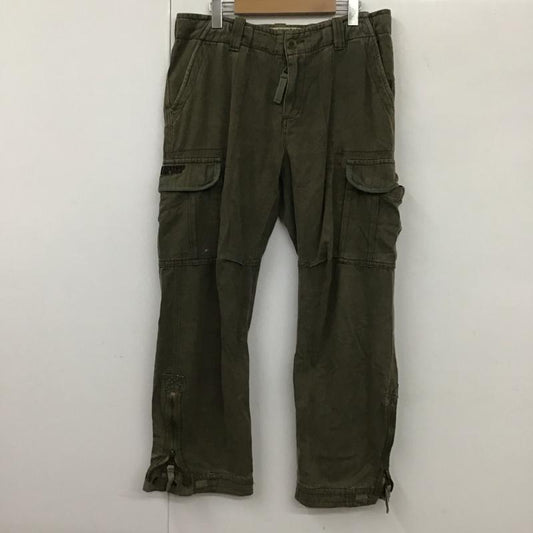 アバクロンビーアンドフィッチ ABERCROMBIE&FITCH パンツ ワークパンツ、ペインターパンツ ワークパンツ カーゴパンツ ワイドパンツ M 無地 カーキ / カーキ /  メンズ USED 古着 中古 10130690