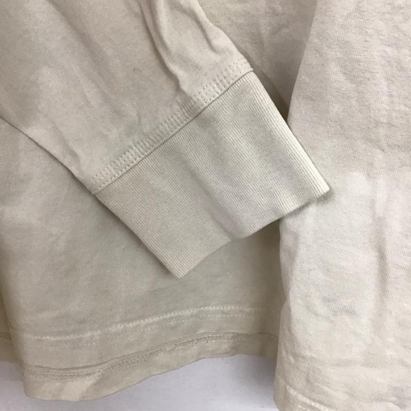 カーハート Carhartt カットソー 長袖 長袖カットソー クルーネックカットソー プリントカットソー XS ロゴ、文字 ベージュ / ベージュ /  メンズ USED 古着 中古 10147012