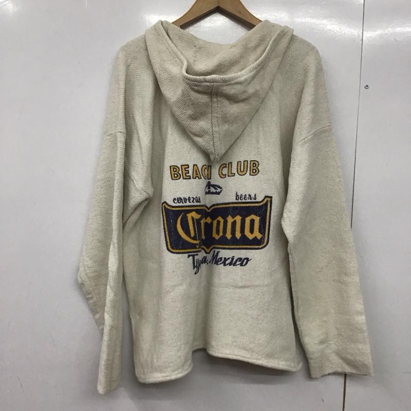 古着 USED パーカー 長袖 メキシカンパーカー Vネック 長袖パーカー 古着 プリント アイボリー / アイボリー /  メンズ USED 古着 中古 10145345