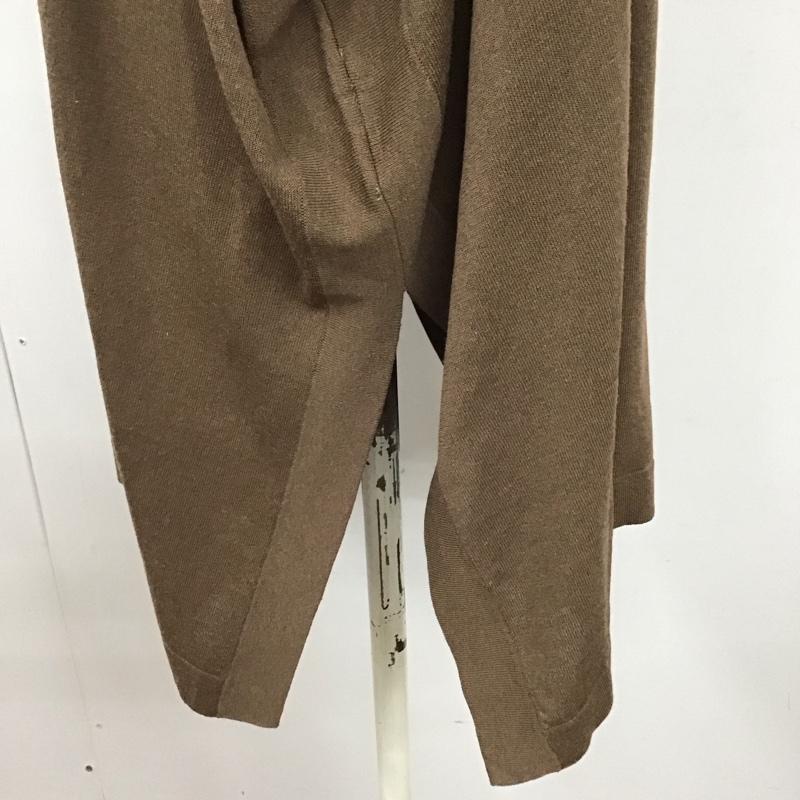 プラステ PLST カーディガン 半袖 12-1201013 ポンチョニット M 無地 茶 / ブラウン /  レディース USED 古着 中古 10119371