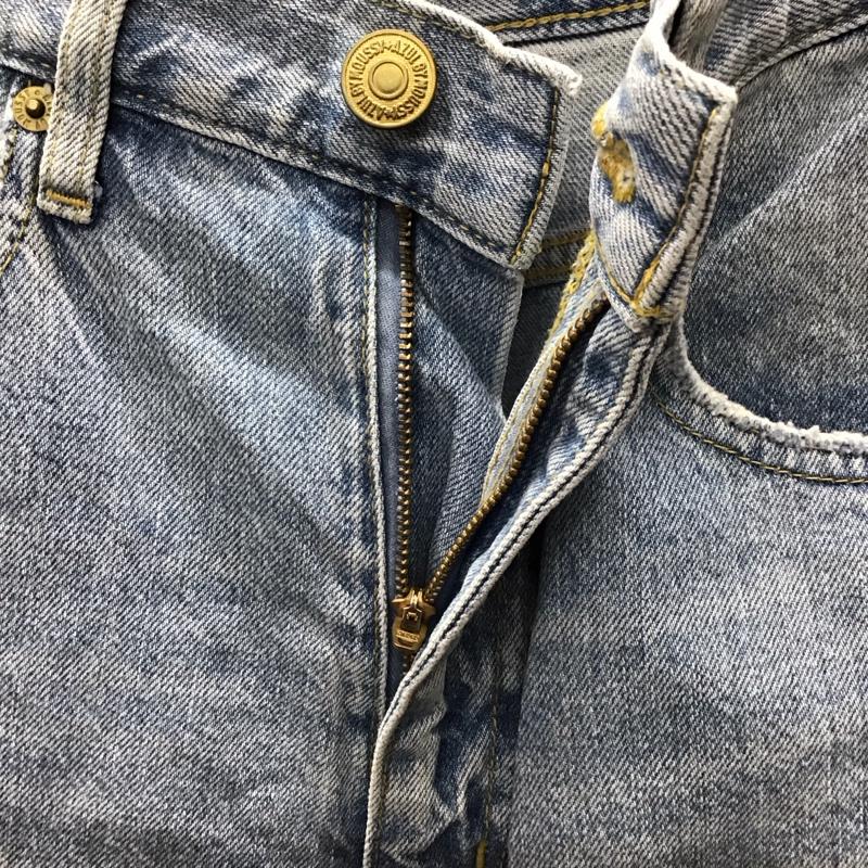 アズールバイマウジー AZUL BY MOUSSY パンツ デニム、ジーンズ 250BSJ11-233J ハイウエストワイドデニム 無地 水色 / ライトブルー /  レディース USED 古着 中古 10123428
