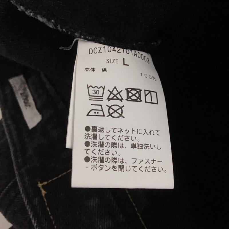 ディスコート Discoat スカート ロングスカート デニムスカート タイトスカート センタータック L 無地 黒 / ブラック /  レディース USED 古着 中古 10142459