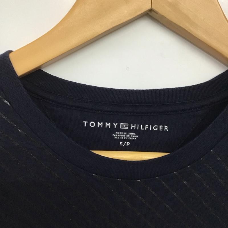 トミーヒルフィガー TOMMY HILFIGER Tシャツ 半袖 半袖カットソー プリントTシャツ クルーネックカットソー S プリント 紺 / ネイビー /  メンズ USED 古着 中古 10145827