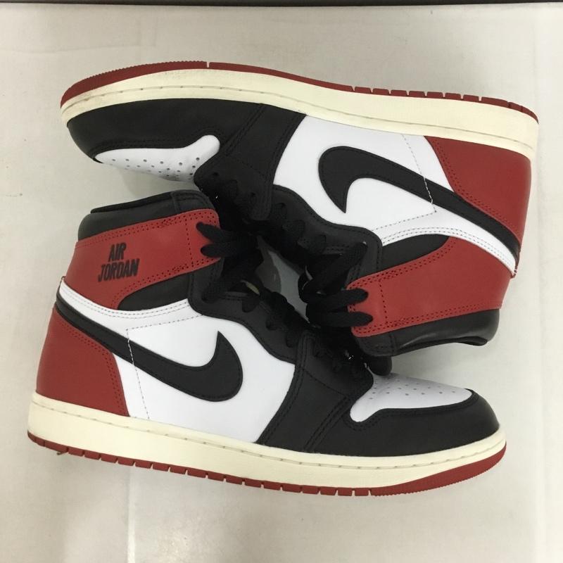 ナイキ NIKE スニーカー スニーカー DZ5485-106 AIR JORDAN 1 RETRO HIGH OG 28cm 箱有 28.0cm ロゴ、文字 白 / ホワイト / X 黒 / ブラック / X 赤 / レッド /  メンズ USED 古着 中古 10137372