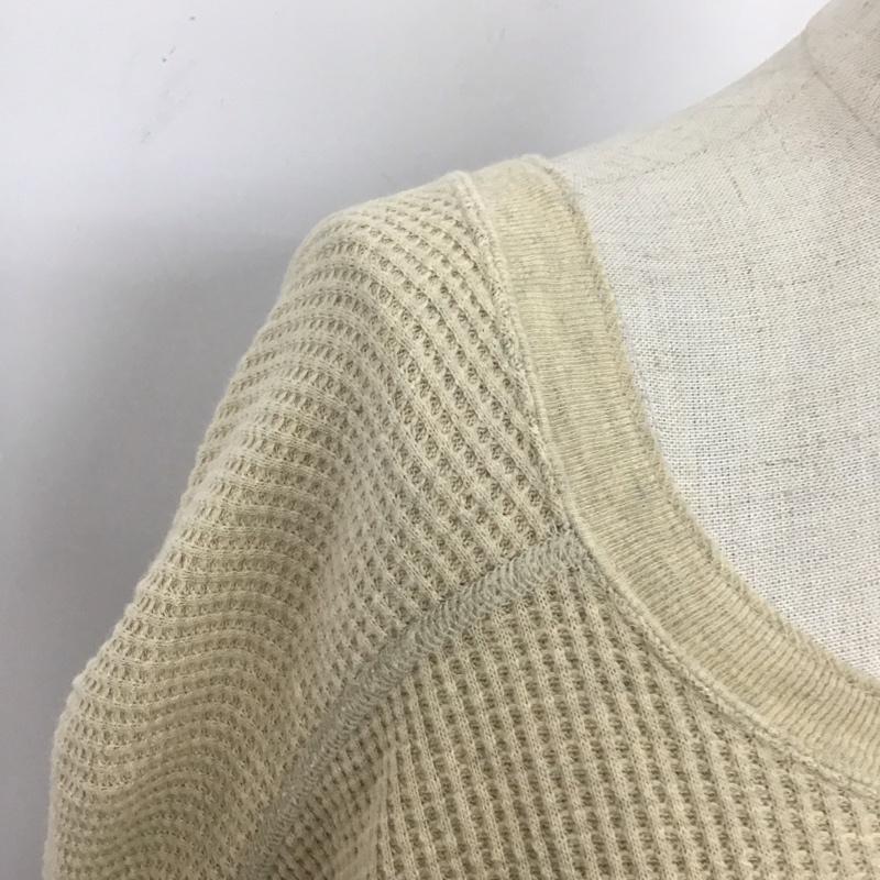 アメリカーナ AMERICANA ワンピース ロングスカート ワッフル サーマル 長袖 無地 ベージュ / ベージュ /  レディース USED 古着 中古 10120231