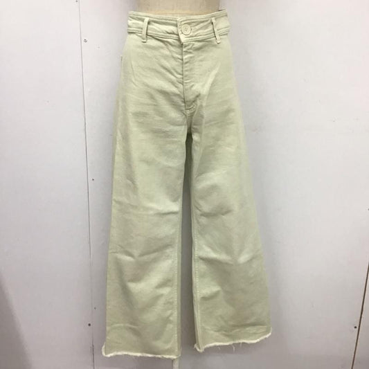 ザラ ZARA パンツ デニム、ジーンズ 8246 241 500 フレアパンツ 無地 薄緑 / ライトグリーン /  レディース USED 古着 中古 10111072