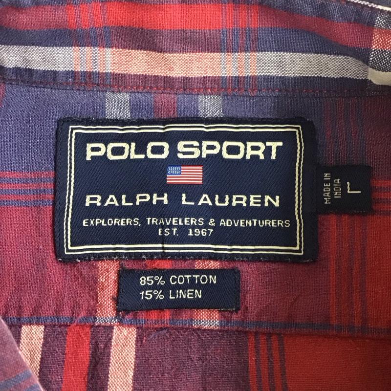 ポロラルフローレン POLO RALPH LAUREN シャツ、ブラウス 半袖 半袖シャツ カラーシャツ 半袖カットソー チェックシャツ L チェック マルチカラー / マルチカラー /  メンズ USED 古着 中古 10114561