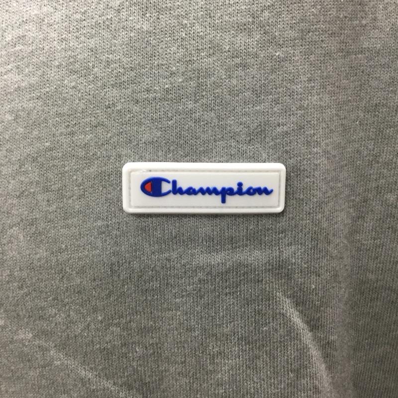 チャンピオン Champion カットソー 長袖 長袖カットソー クルーネックカットソー ロングスリーブカットソー プリントTシャツ L ロゴ、文字 灰 / グレー /  メンズ USED 古着 中古 10114112