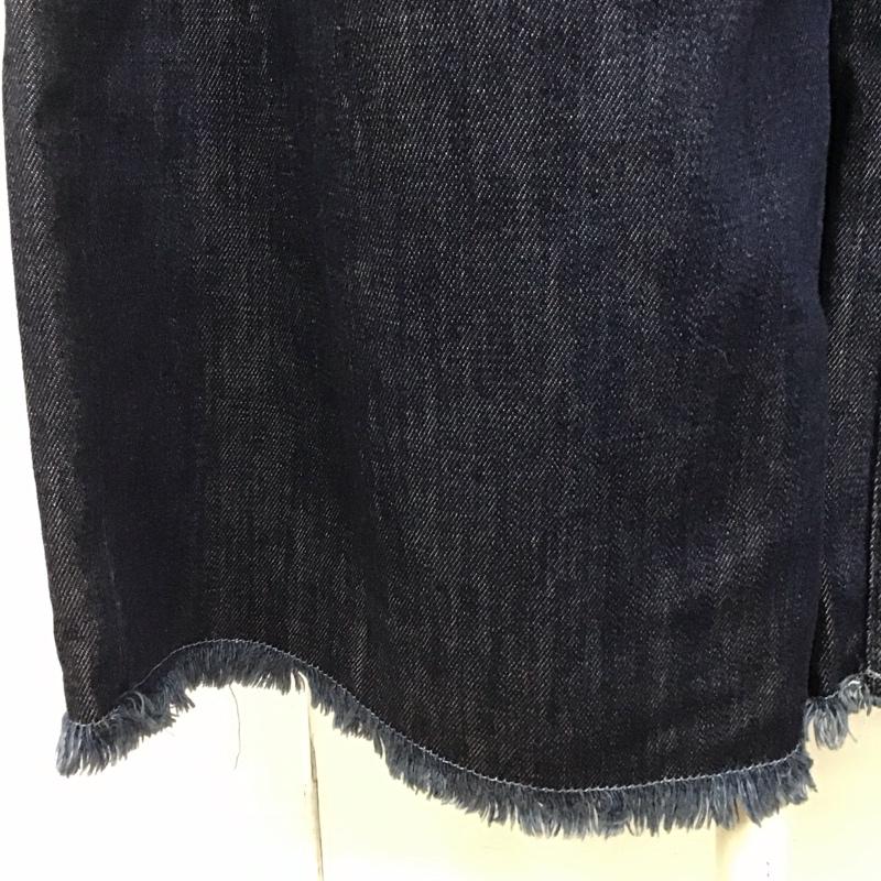 ザラ ZARA パンツ デニム、ジーンズ 5862 171 407 ワイドパンツ フリンジ 無地 インディゴ / インディゴ /  レディース USED 古着 中古 10120030